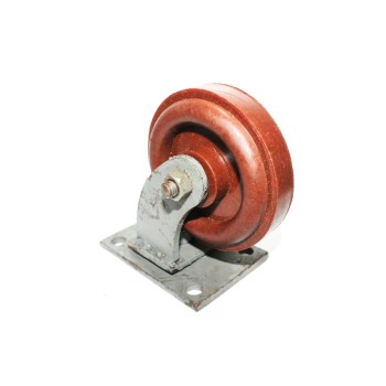 Fiber Heavy Duty Caster Trolley Wheels (Red)